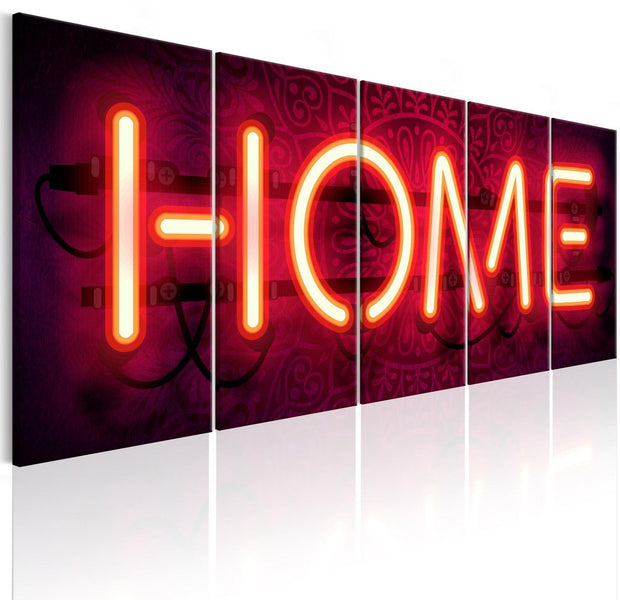 Stretched Canvas Still Life Art - Home Neon-Tiptophomedecor