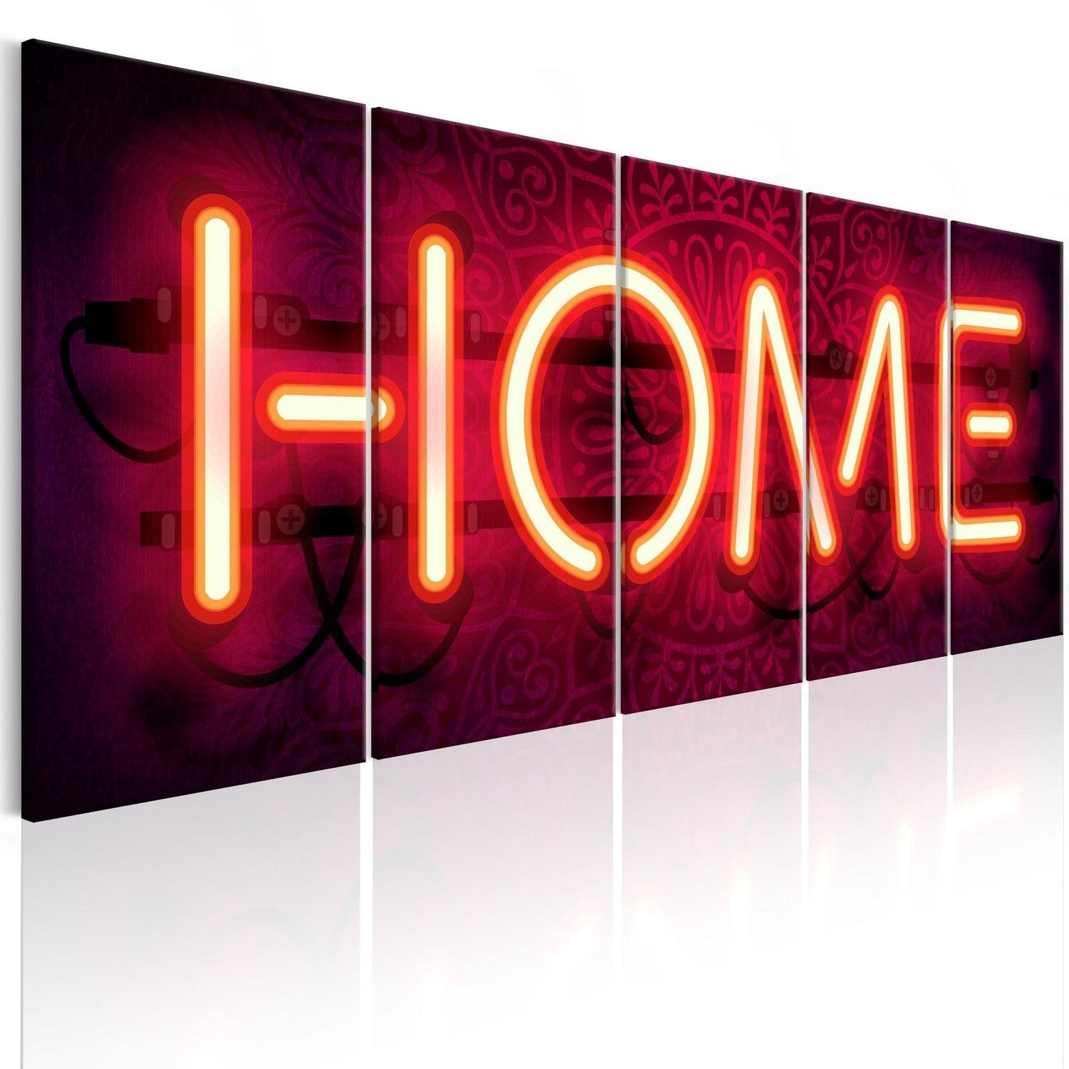 Stretched Canvas Still Life Art - Home Neon-Tiptophomedecor