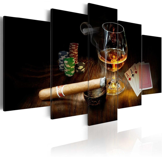 Stretched Canvas Still Life Art - It'S A Man'S World-Tiptophomedecor