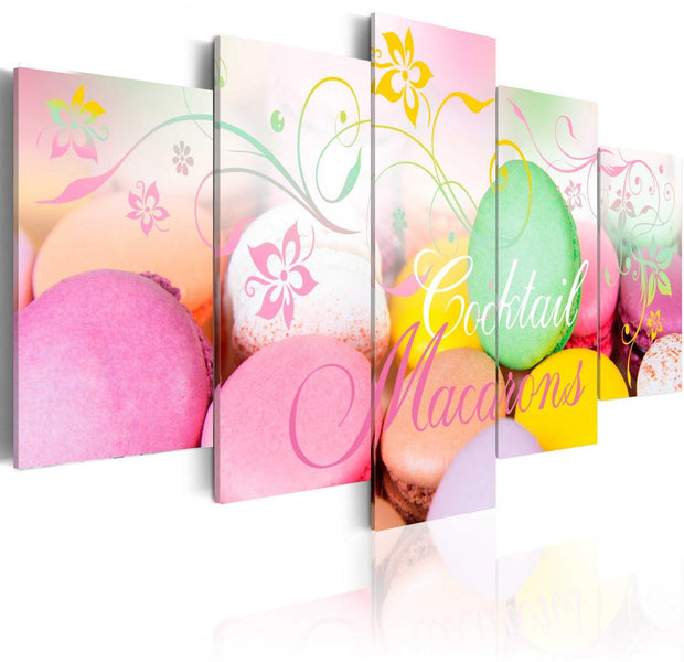 Stretched Canvas Still Life Art - Macarons-Tiptophomedecor