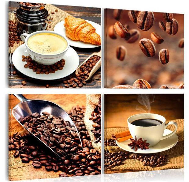 Stretched Canvas Still Life Art - Morning Quartet-Tiptophomedecor