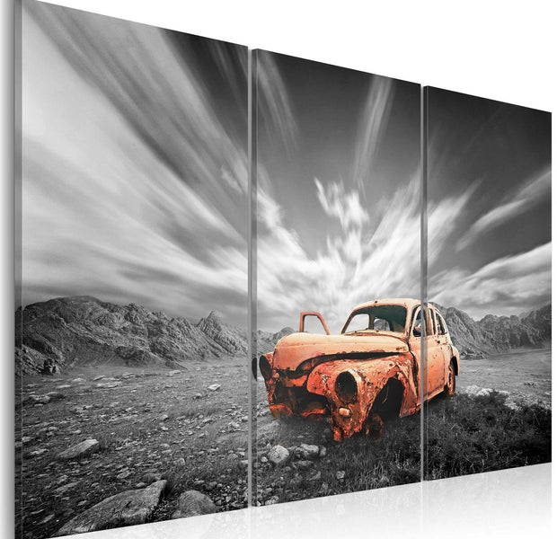 Stretched Canvas Still Life Art - Old Car-Tiptophomedecor