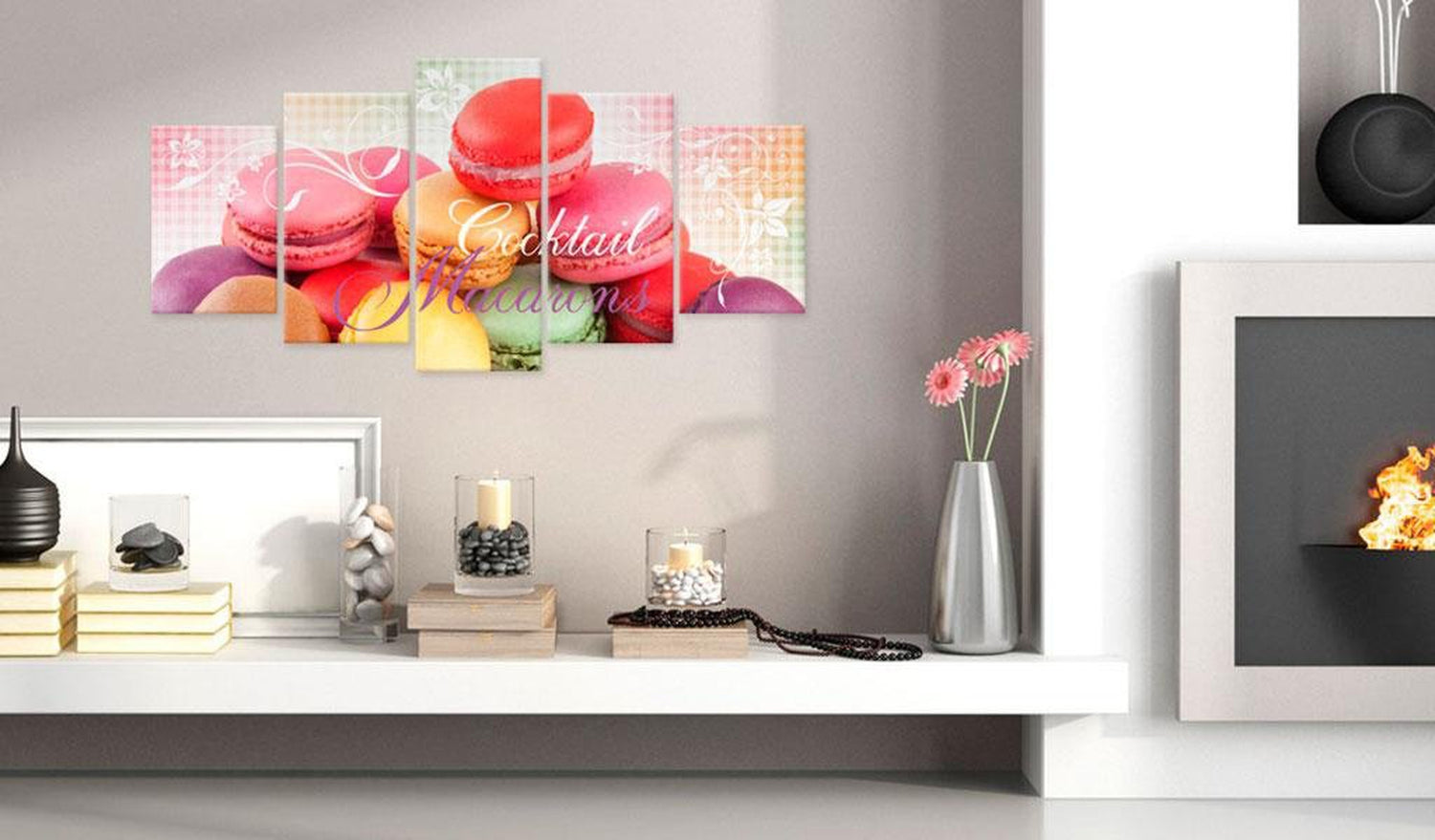 Stretched Canvas Still Life Art - Sweet Macarons-Tiptophomedecor