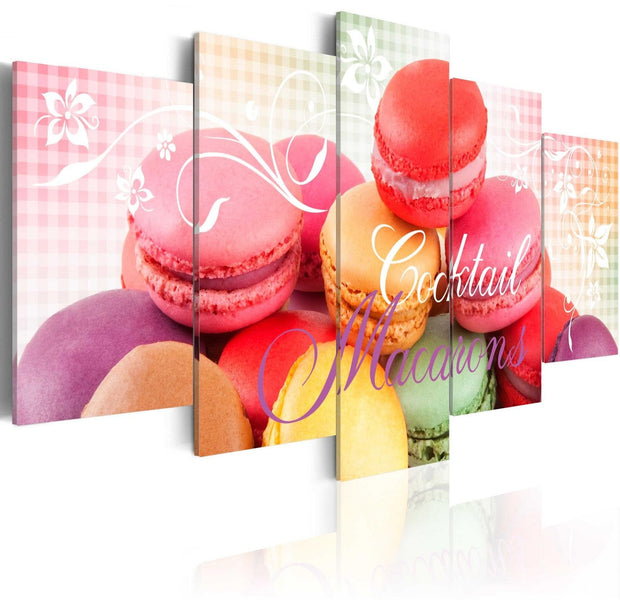 Stretched Canvas Still Life Art - Sweet Macarons-Tiptophomedecor