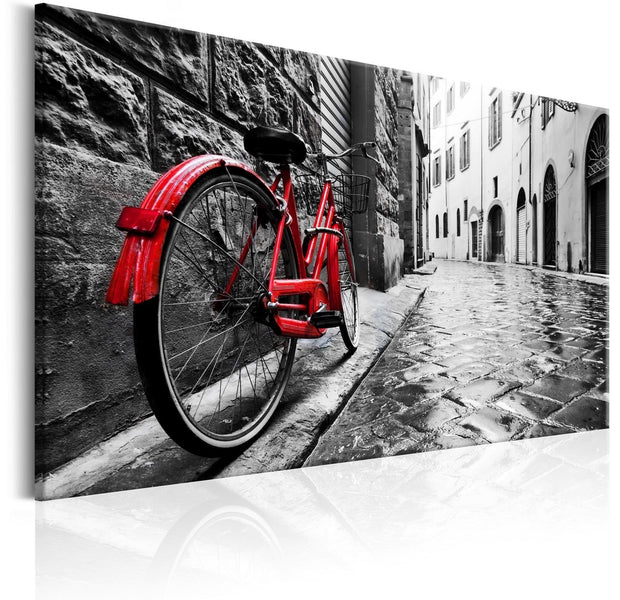 Stretched Canvas Still Life Art - Vintage Red Bike-Tiptophomedecor