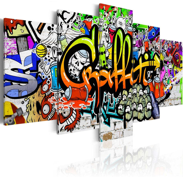 Stretched Canvas Street Art - Artistic Graffiti-Tiptophomedecor