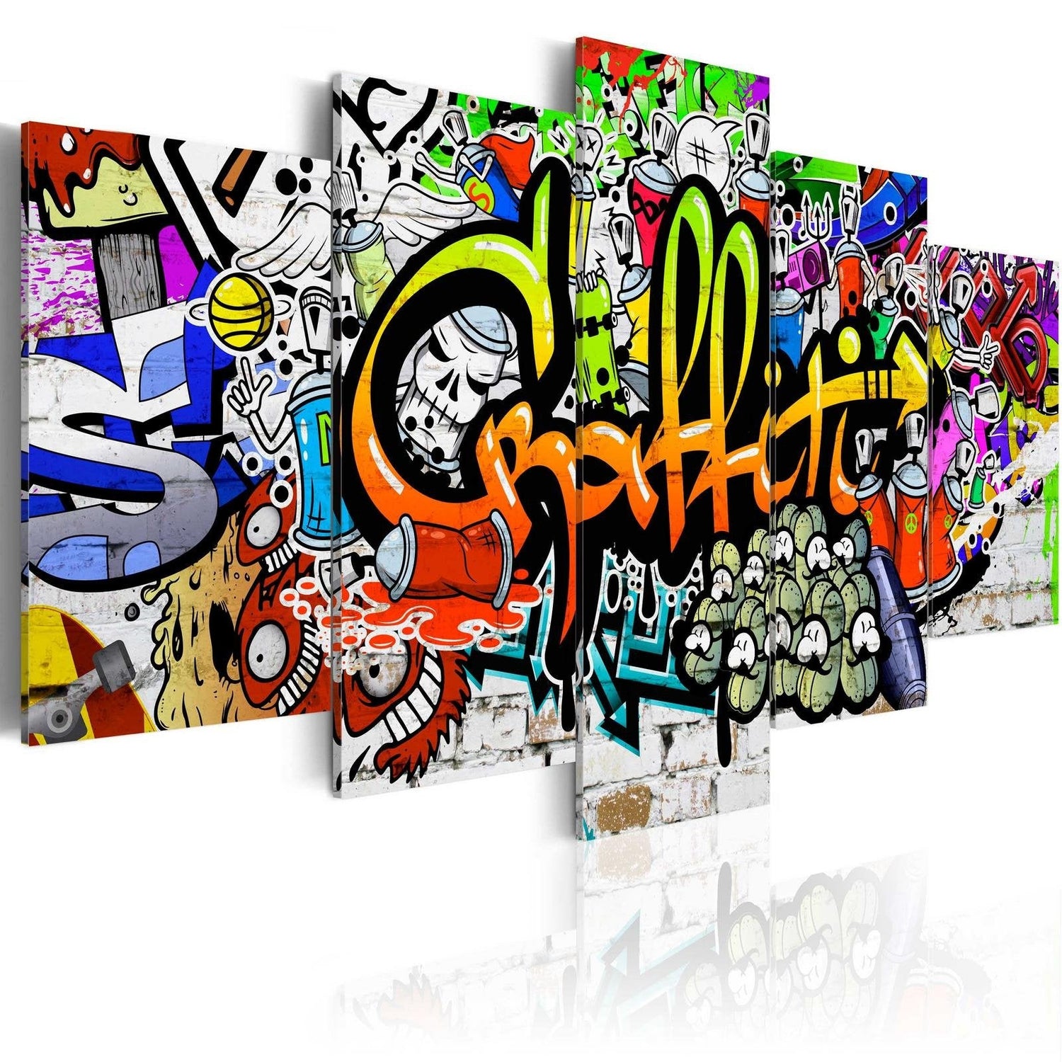 Stretched Canvas Street Art - Artistic Graffiti-Tiptophomedecor