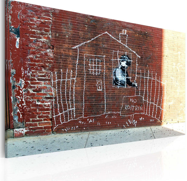 Stretched Canvas Street Art - Banksy: Grounded-Tiptophomedecor