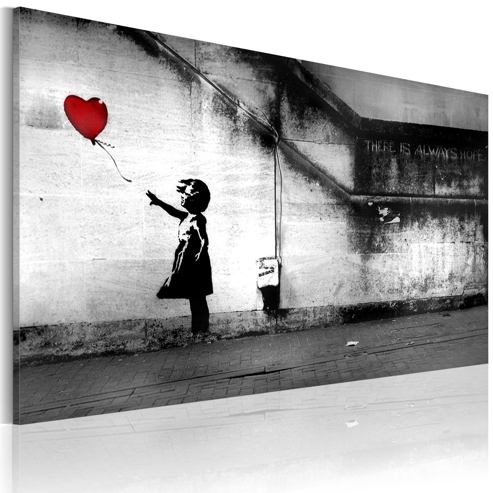 Stretched Canvas Street Art - Banksy: Hope-Tiptophomedecor