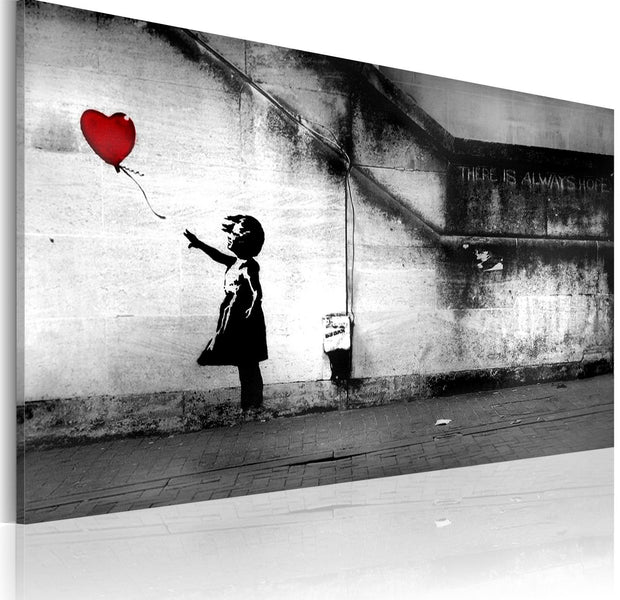 Stretched Canvas Street Art - Banksy: Hope-Tiptophomedecor