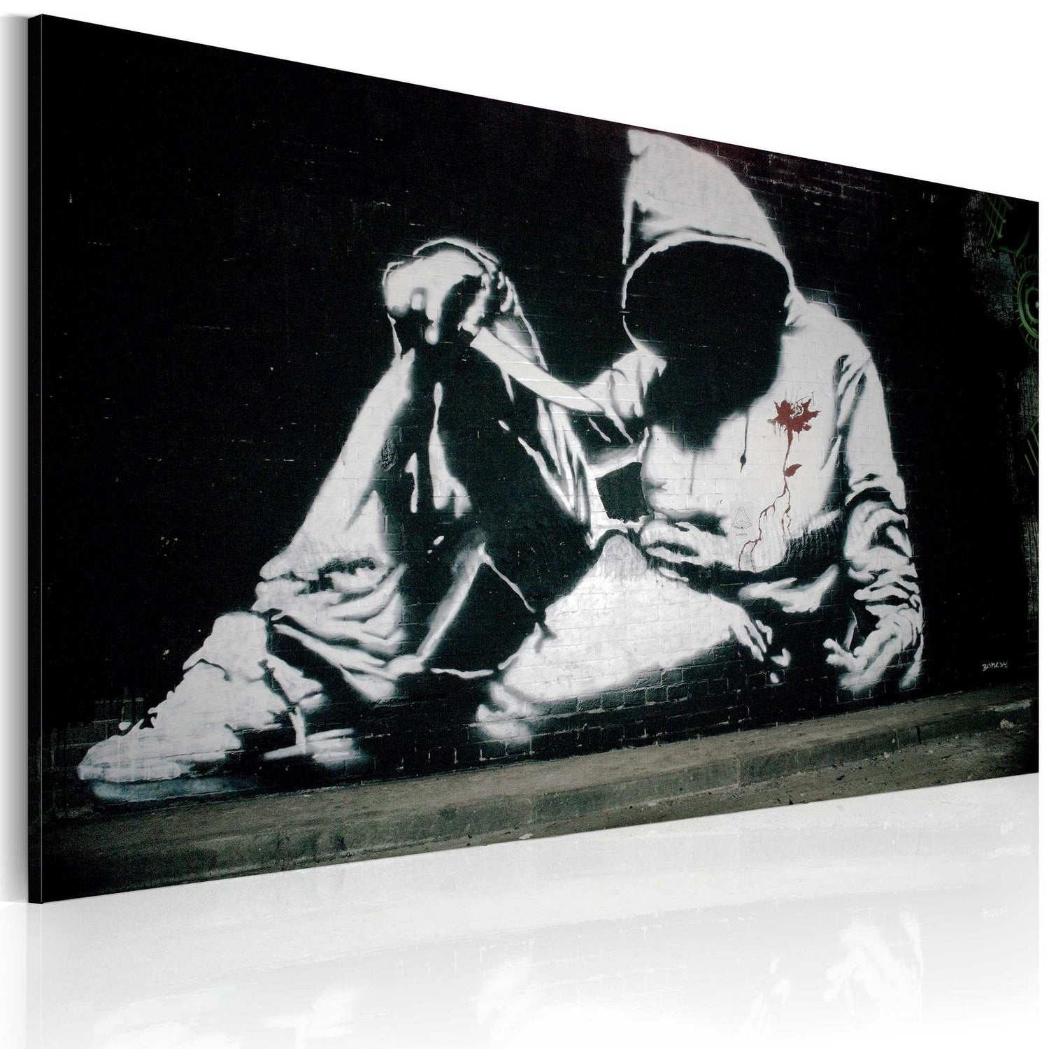 Stretched Canvas Street Art - Banksy: Incognito Killer-Tiptophomedecor