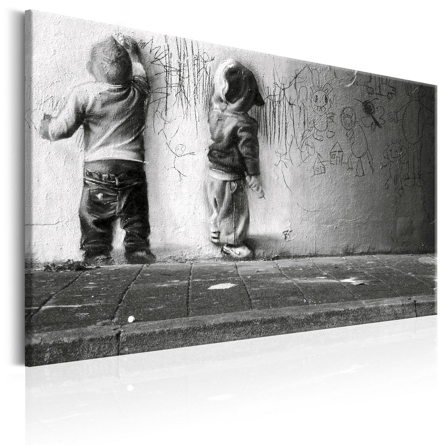 Stretched Canvas Street Art - Banksy: New Generation-Tiptophomedecor