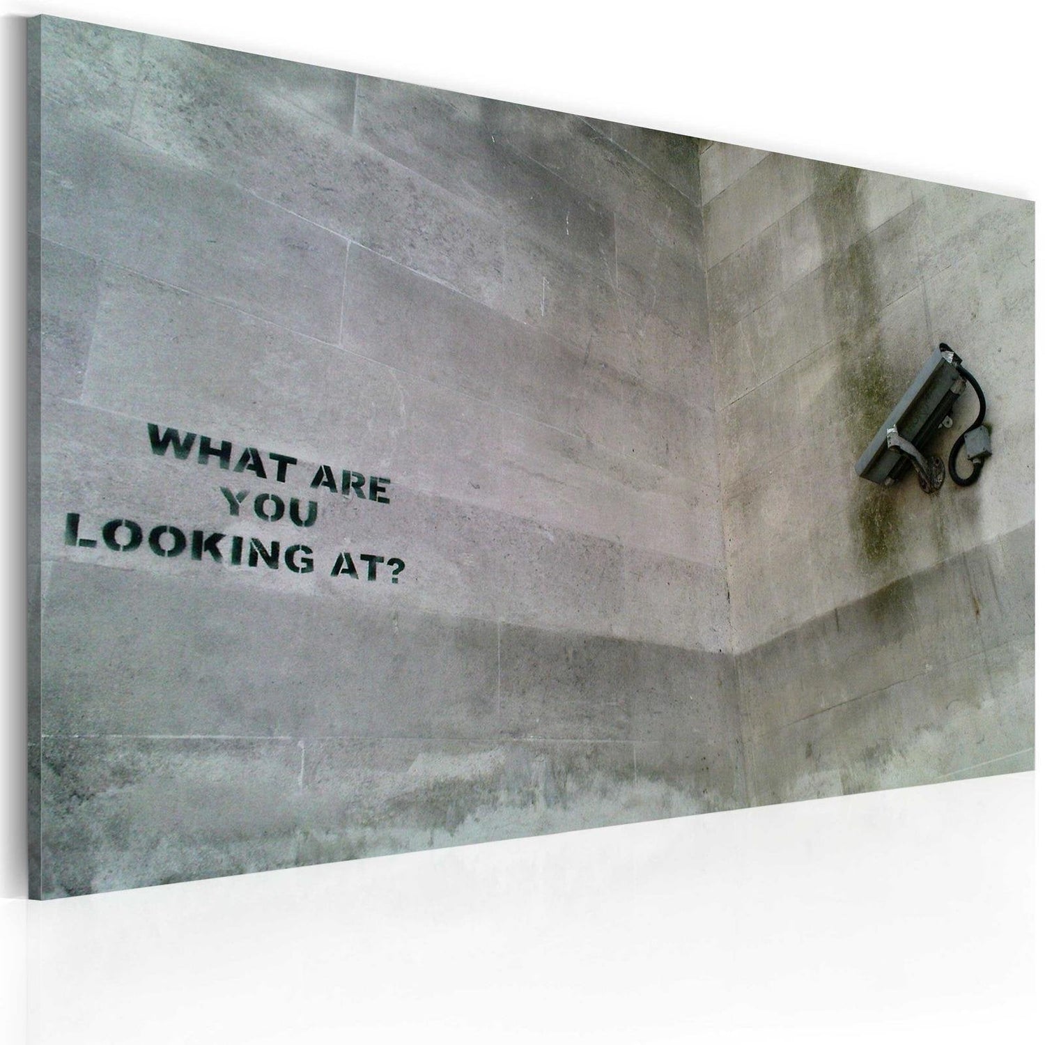 Stretched Canvas Street Art - Banksy: What Are You Looking At?-Tiptophomedecor
