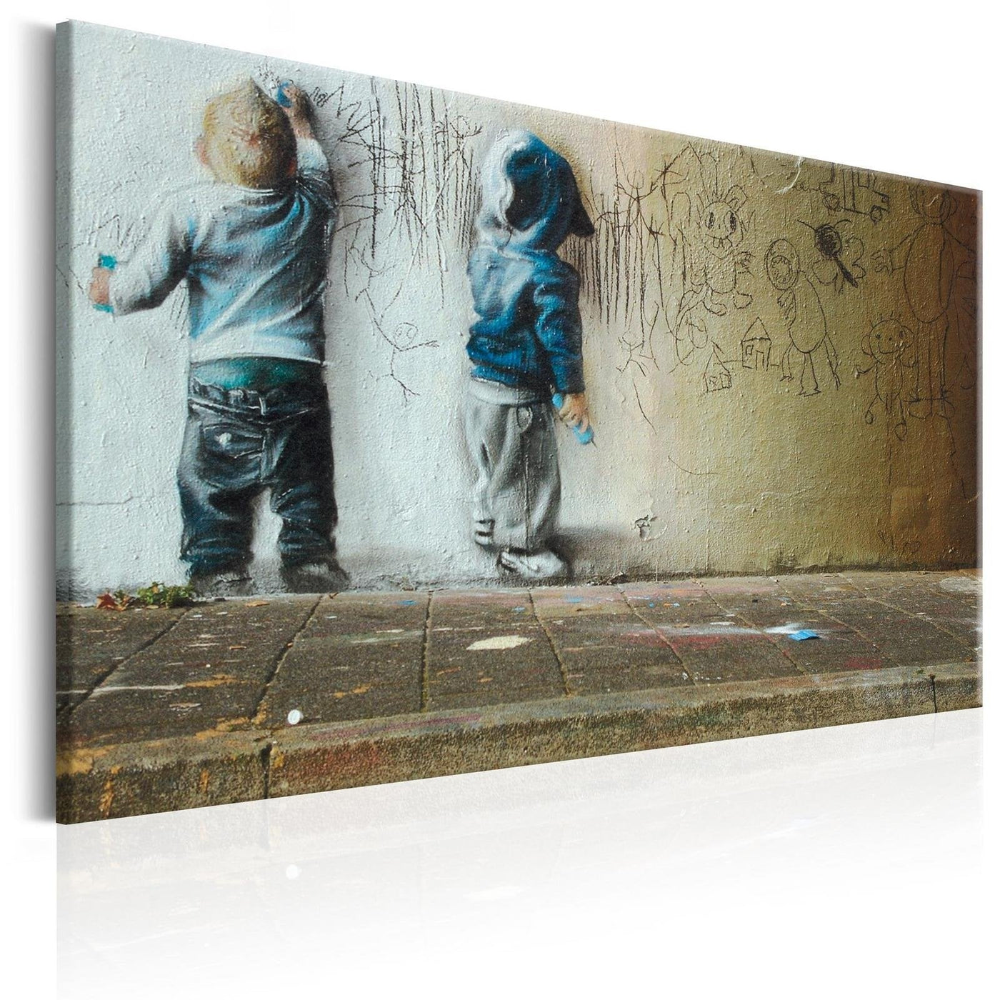 Stretched Canvas Street Art - Banksy: Young Artists-Tiptophomedecor