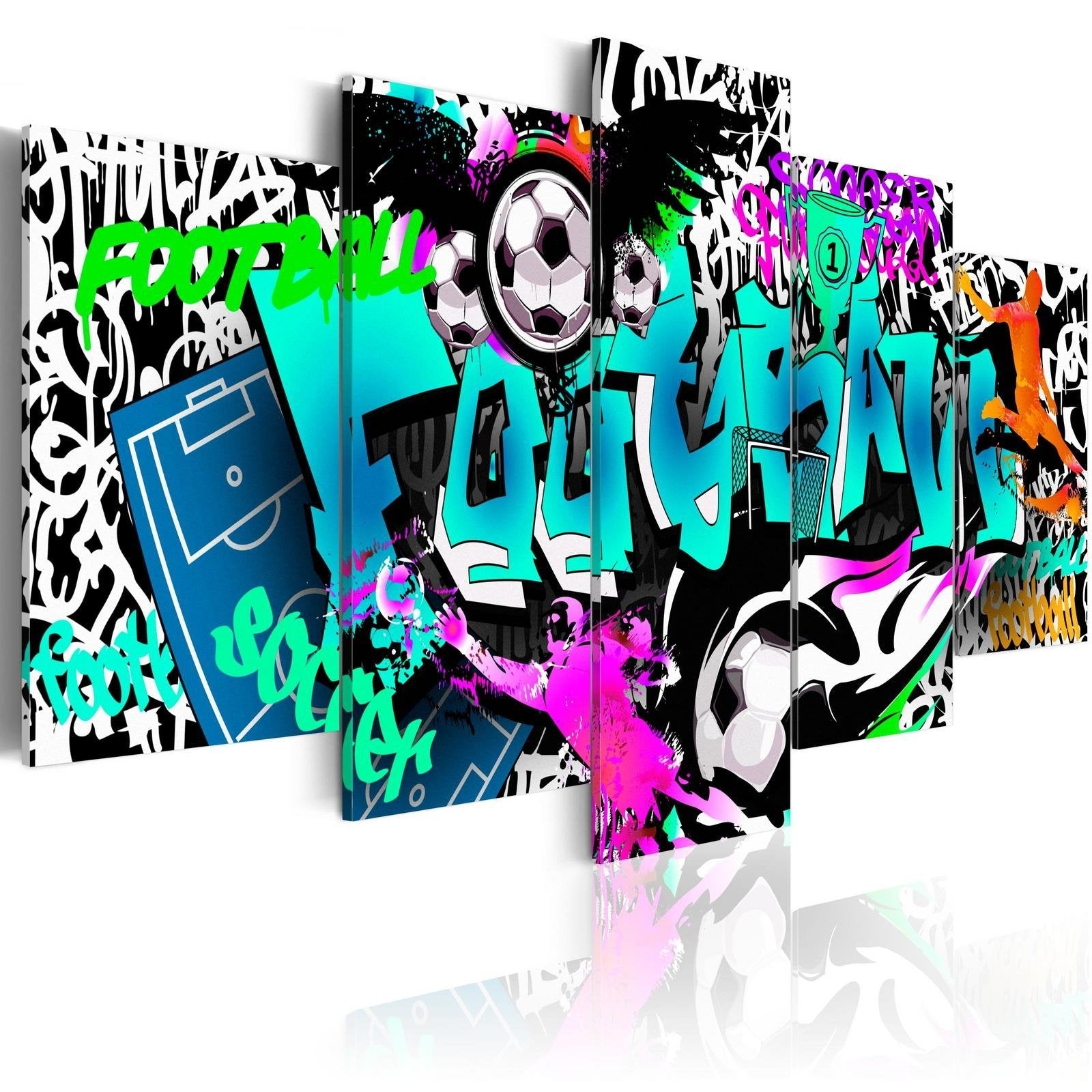 Stretched Canvas Street Art - Dream Match-Tiptophomedecor