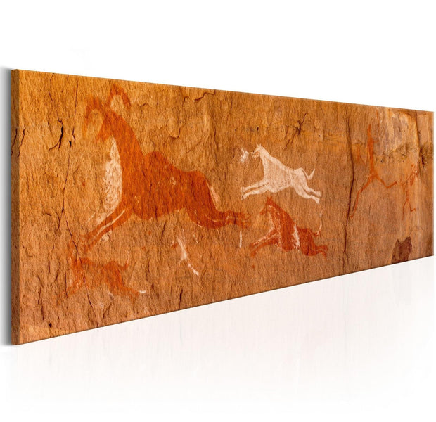 Stretched Canvas Vintage Art - Cave Paintings-Tiptophomedecor