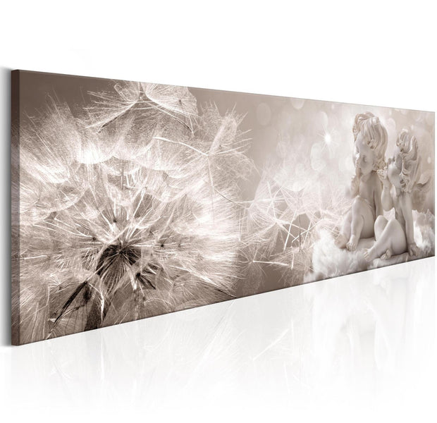 Stretched Canvas Vintage Art - Cherubs And The Dandelion-Tiptophomedecor