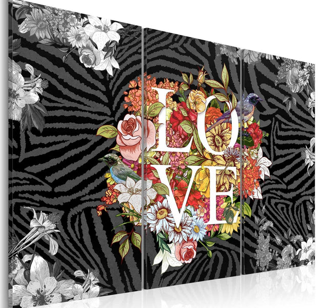 Stretched Canvas Vintage Art - Flowers From The Heart-Tiptophomedecor