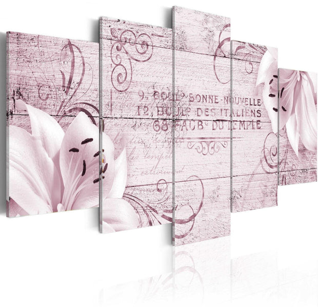 Stretched Canvas Vintage Art - Flushed Lilies-Tiptophomedecor