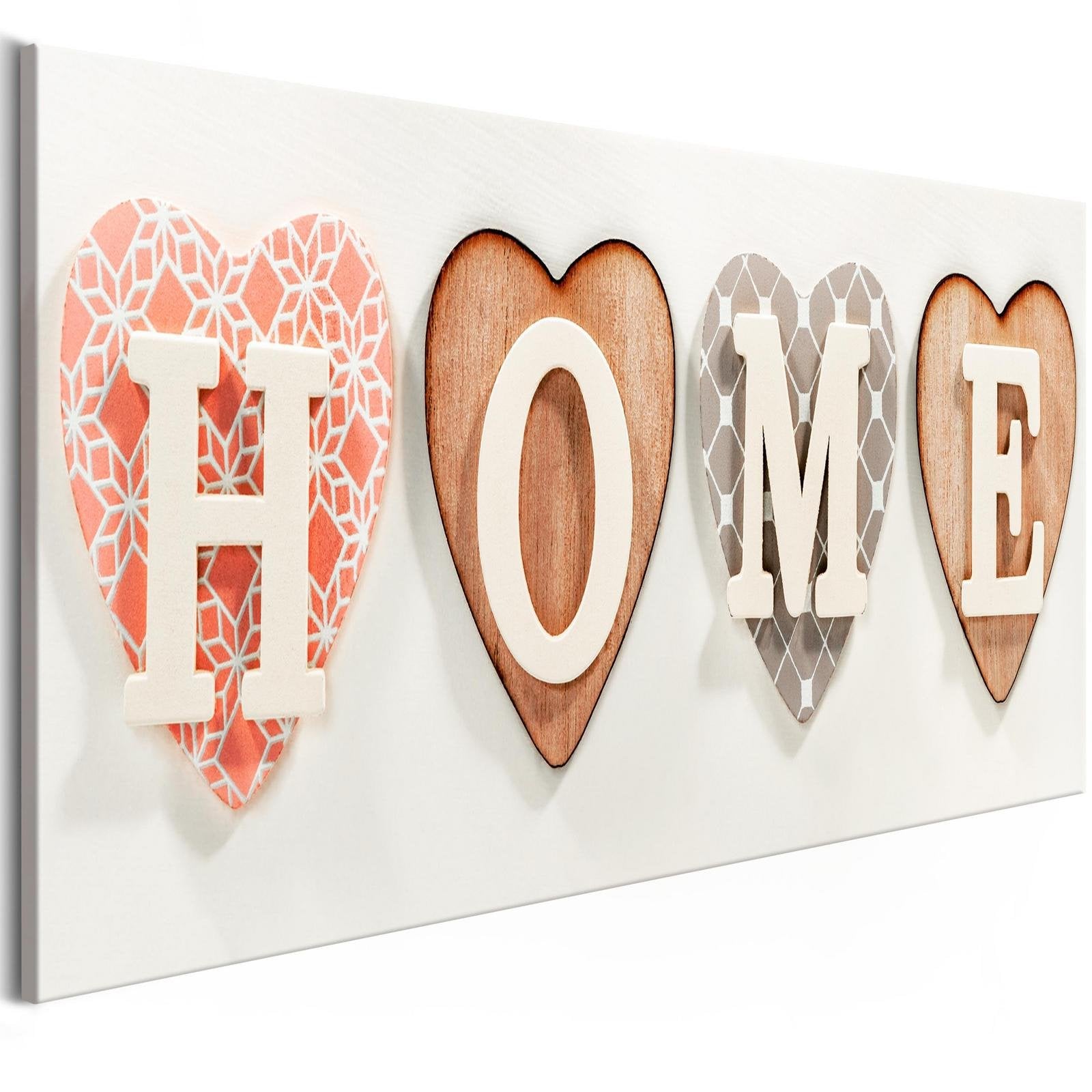 Stretched Canvas Vintage Art - Four Hearts Narrow-Tiptophomedecor