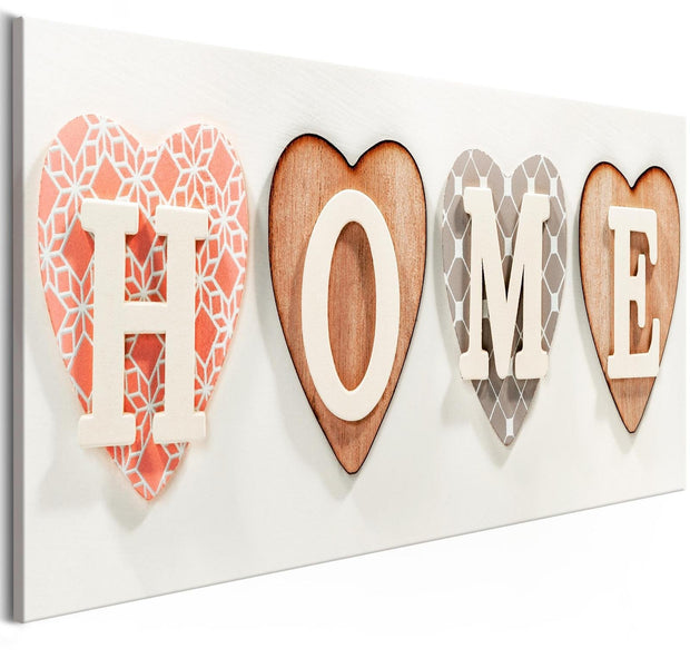 Stretched Canvas Vintage Art - Four Hearts Narrow-Tiptophomedecor