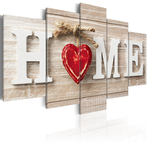 Stretched Canvas Vintage Art - Home: House Of Love-Tiptophomedecor