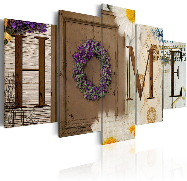 Stretched Canvas Vintage Art - Home Vintage Flowers-Tiptophomedecor