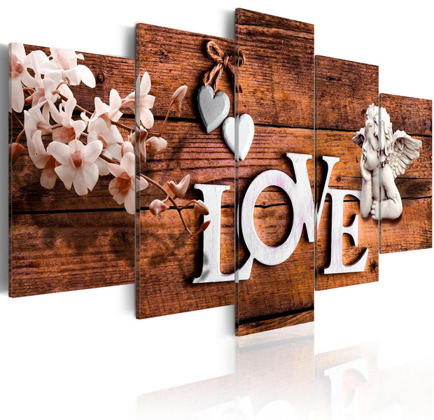 Stretched Canvas Vintage Art - House Of Love-Tiptophomedecor