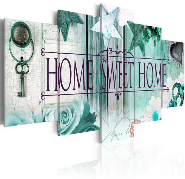 Stretched Canvas Vintage Art - Key On The Emerald Background-Tiptophomedecor