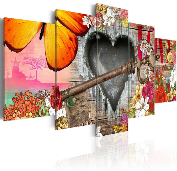 Stretched Canvas Vintage Art - Love Trailer-Tiptophomedecor