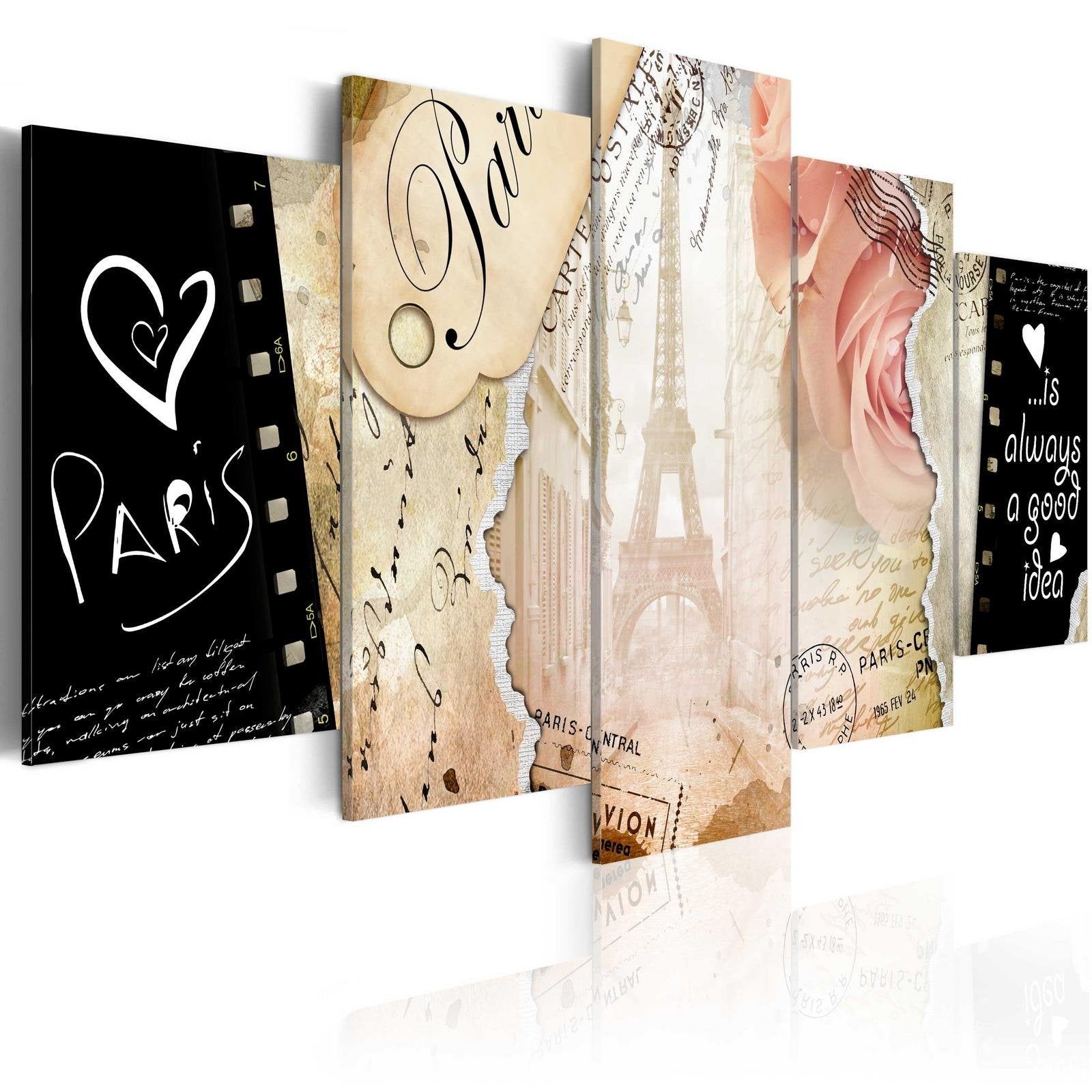 Stretched Canvas Vintage Art - Old Postcard-Tiptophomedecor