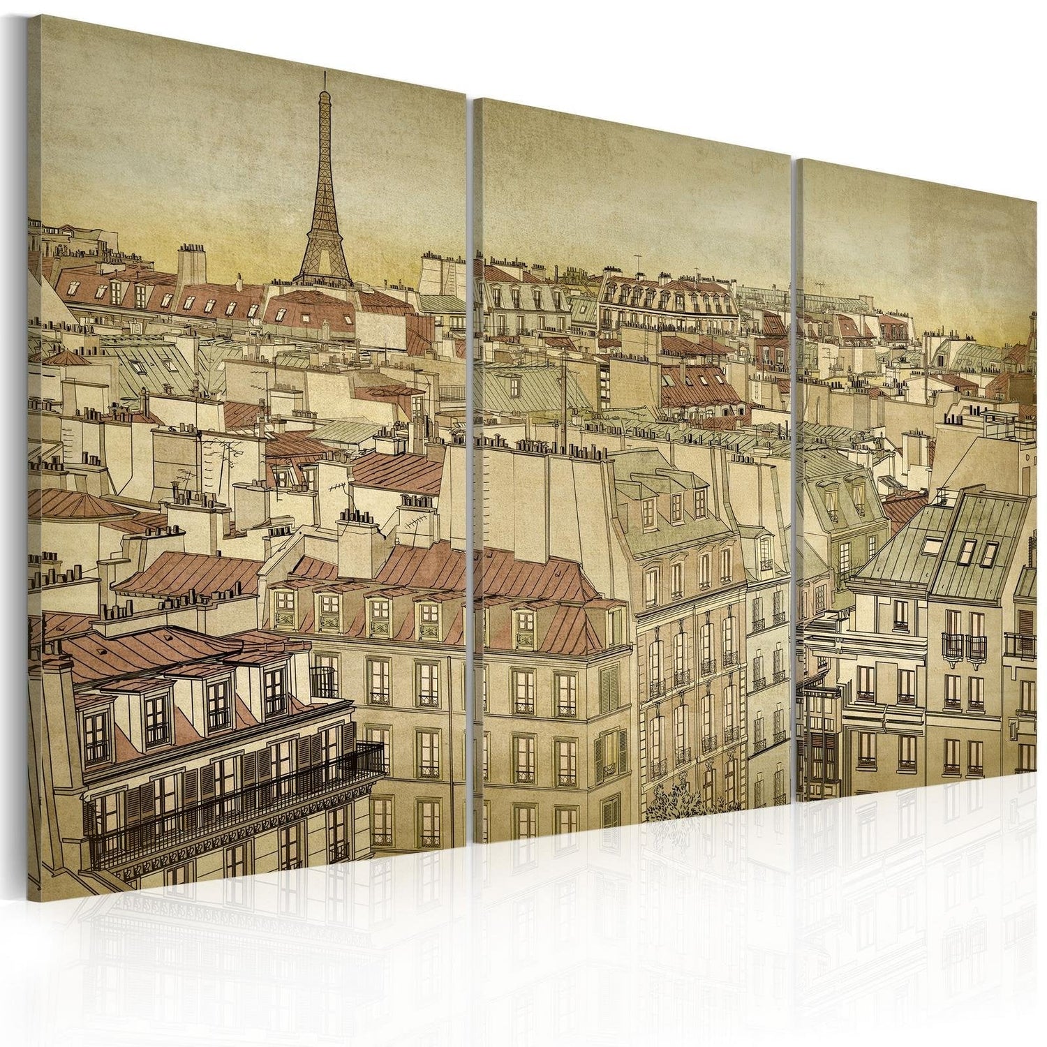 Stretched Canvas Vintage Art - Paris - The City Of Harmony-Tiptophomedecor