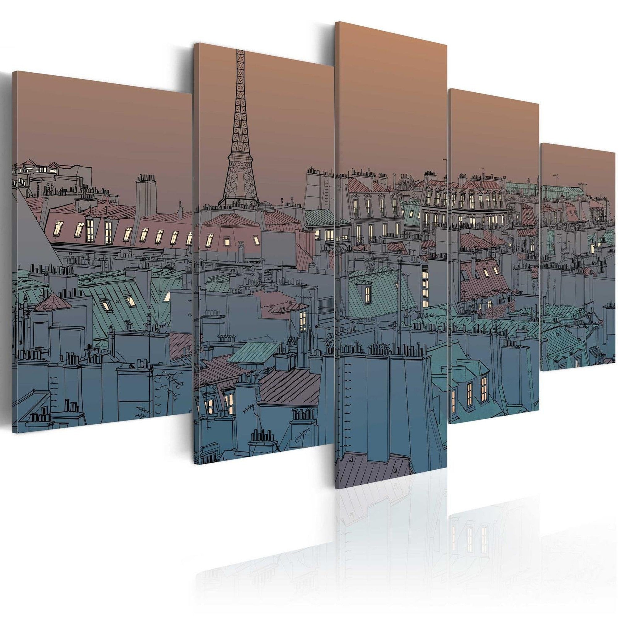 Stretched Canvas Vintage Art - Paris - The Darkness Falls-Tiptophomedecor