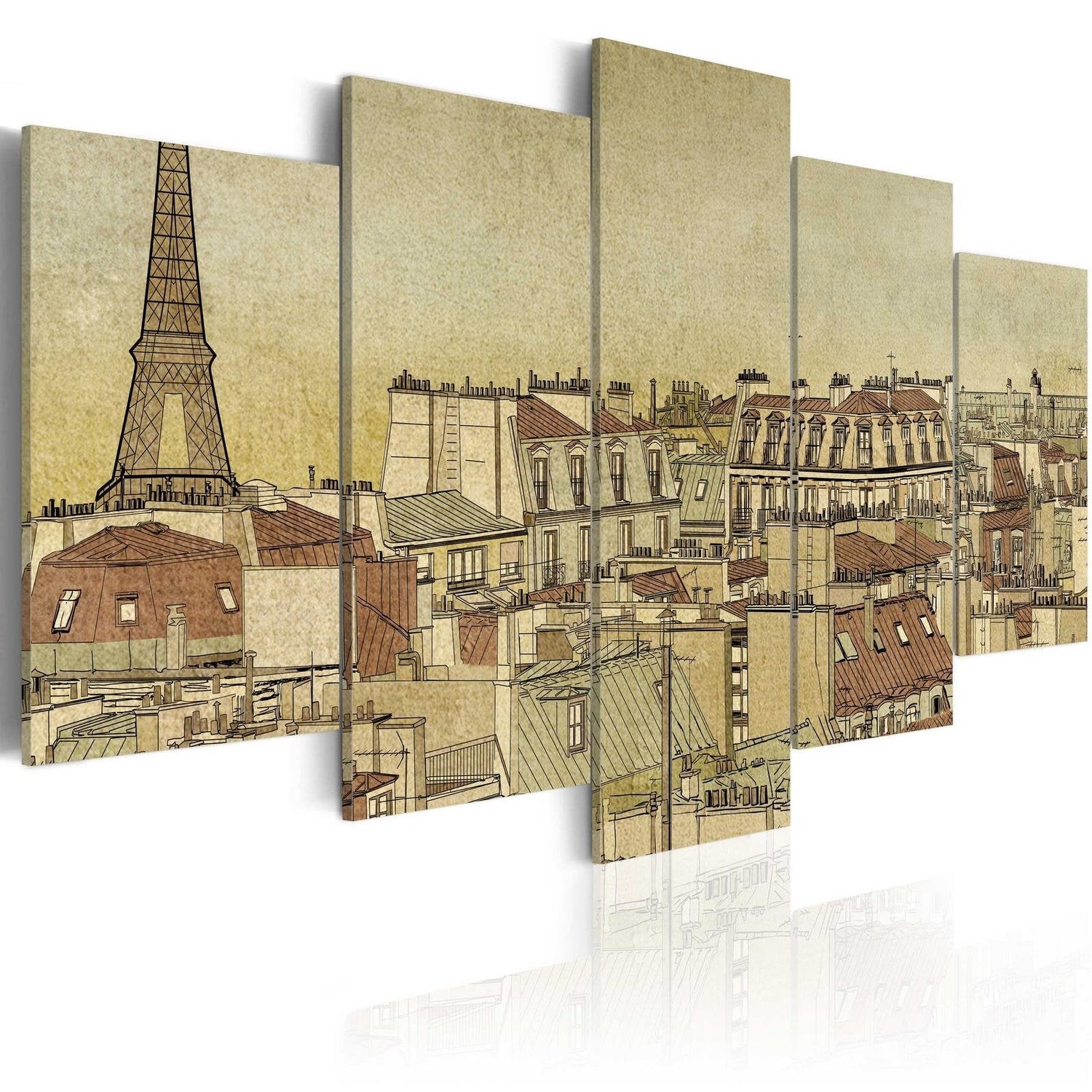 Stretched Canvas Vintage Art - Parisian Past Centuries-Tiptophomedecor