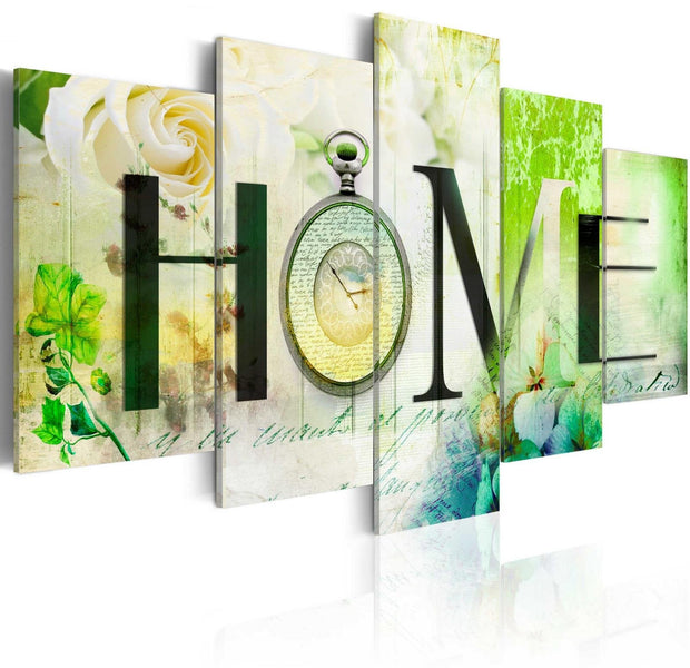 Stretched Canvas Vintage Art - Rose House-Tiptophomedecor