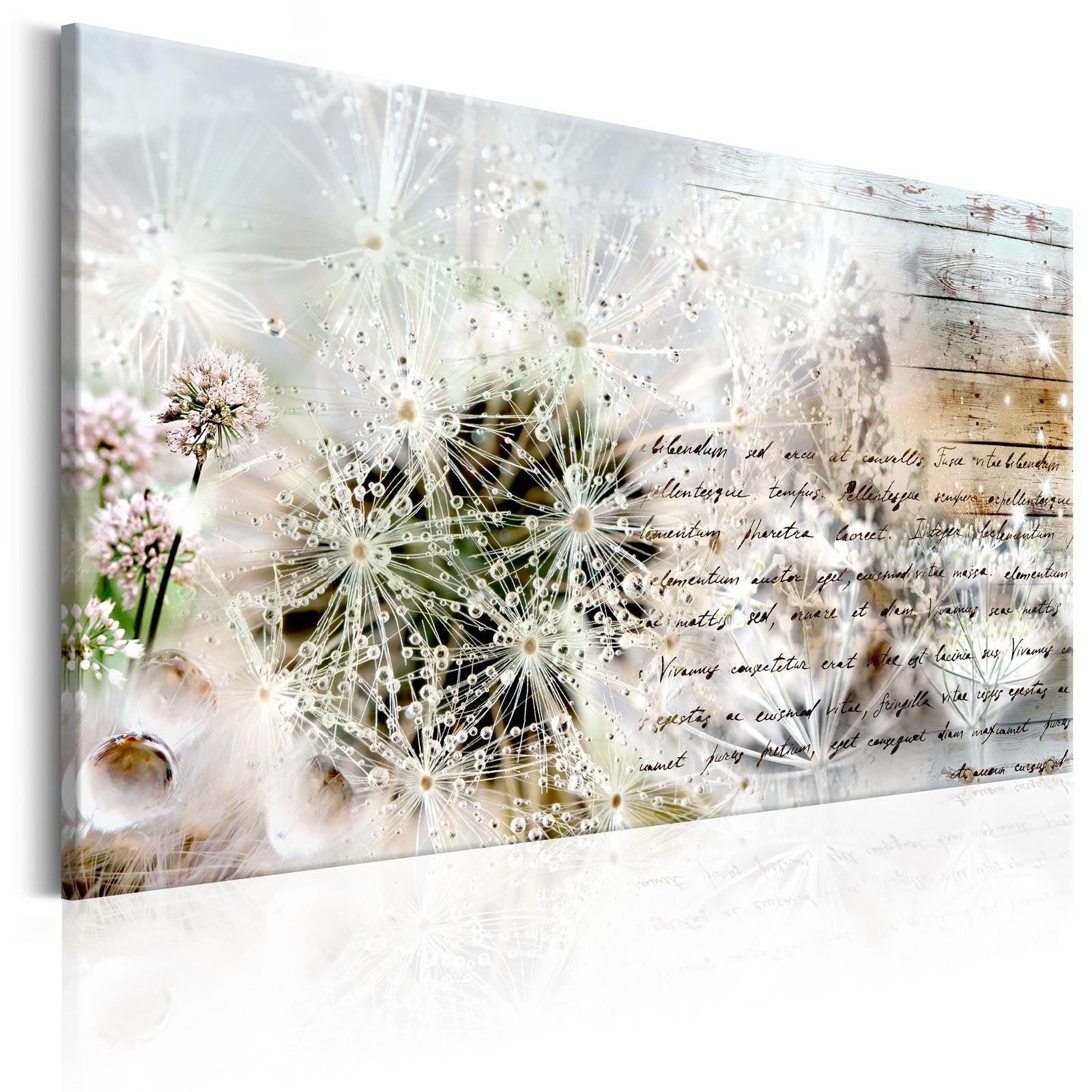 Stretched Canvas Vintage Art - Starry Dandelions-Tiptophomedecor