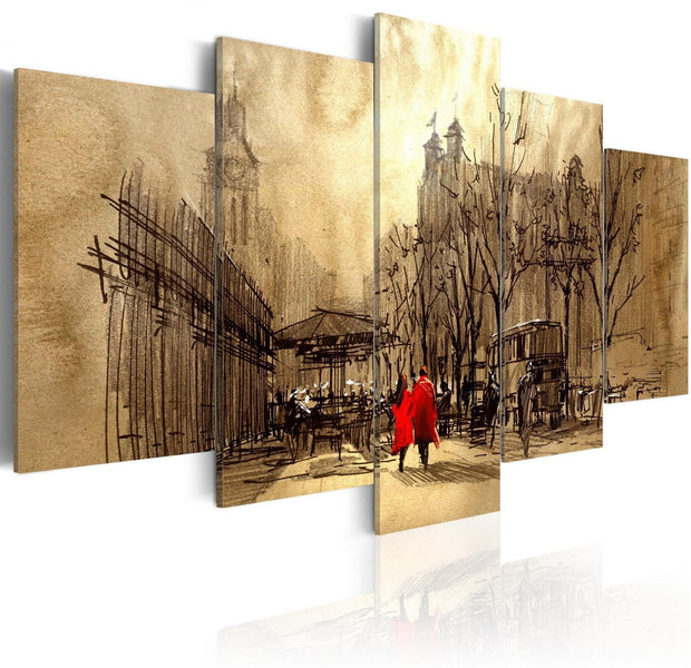 Stretched Canvas Vintage Art - Time Travels-Tiptophomedecor