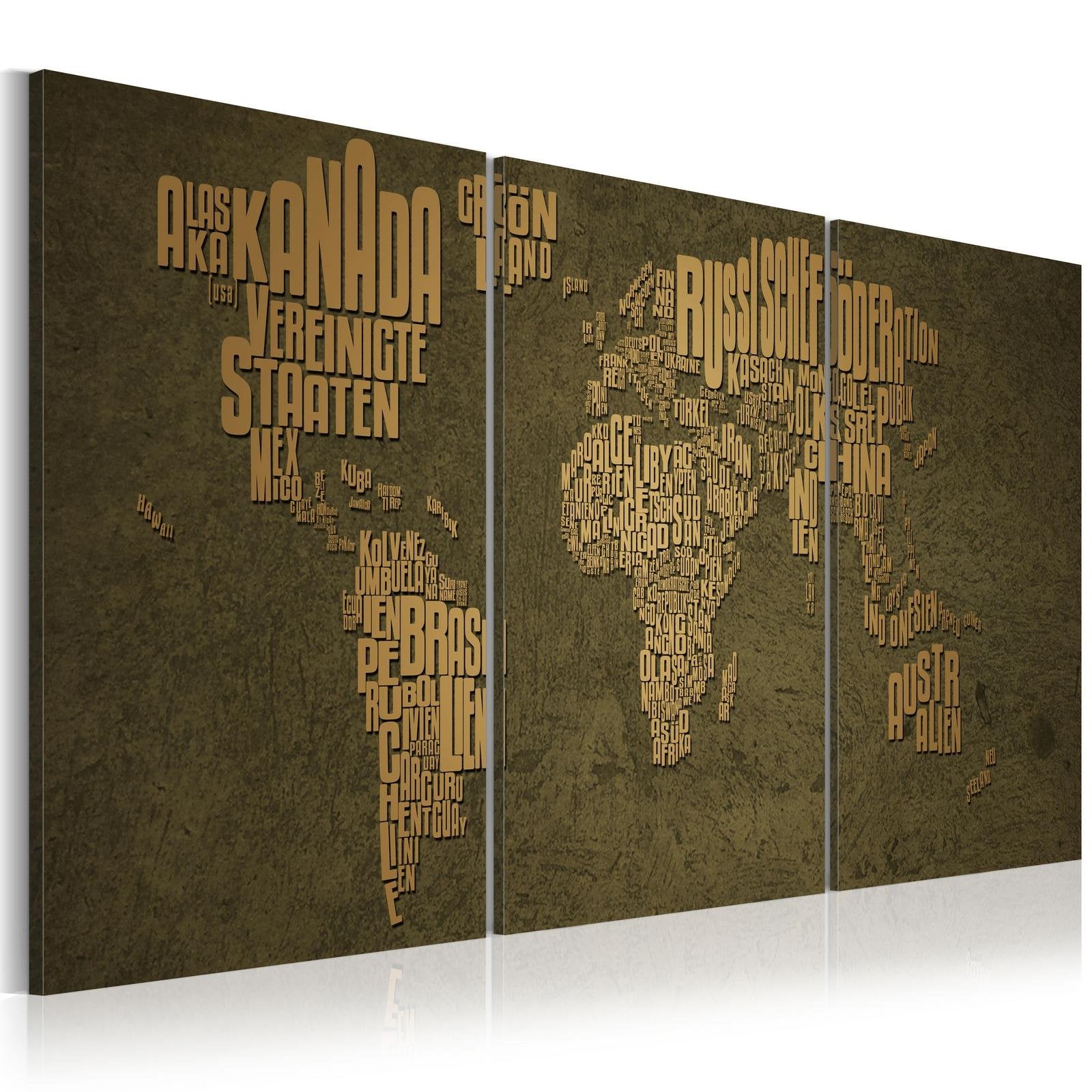 Stretched Canvas World Map Art - Adventurers-Tiptophomedecor