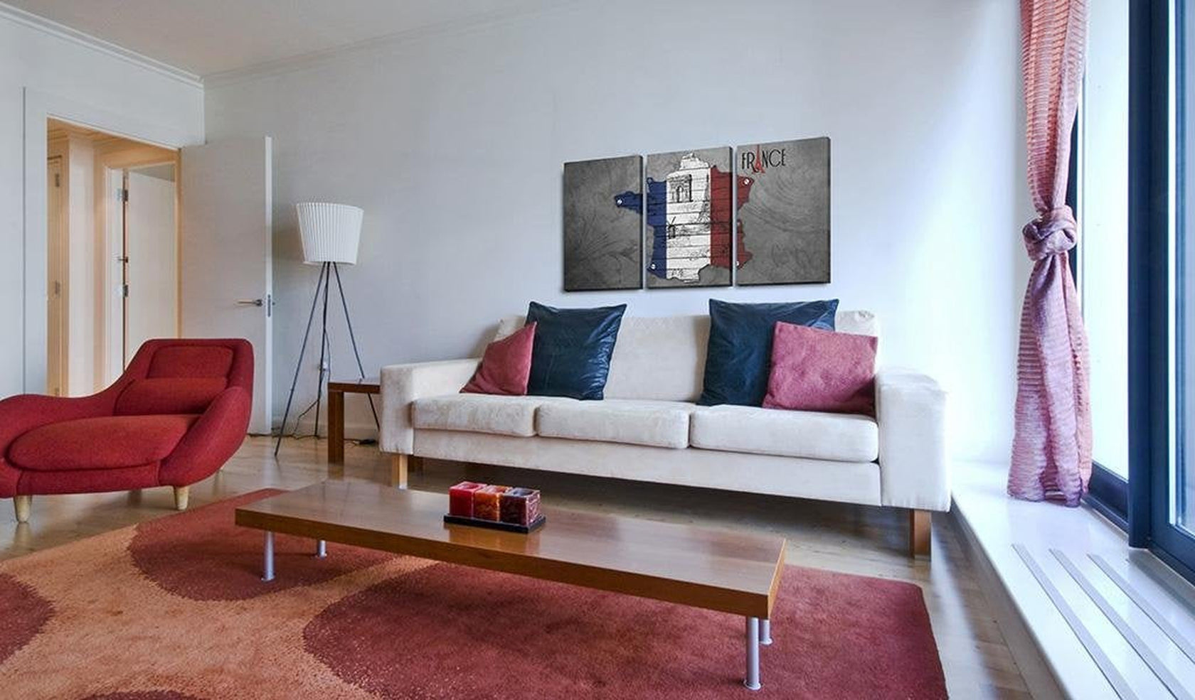 Stretched Canvas World Map Art - All About France-Tiptophomedecor