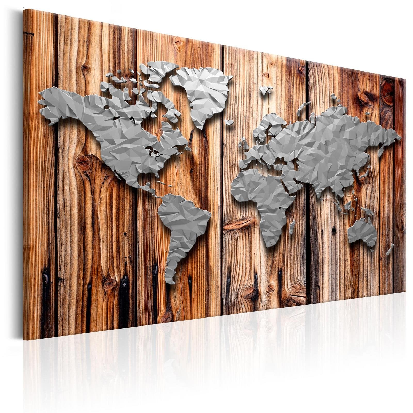 Stretched Canvas World Map Art - Borders Of Modernity-Tiptophomedecor