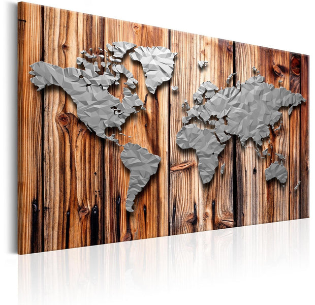 Stretched Canvas World Map Art - Borders Of Modernity-Tiptophomedecor