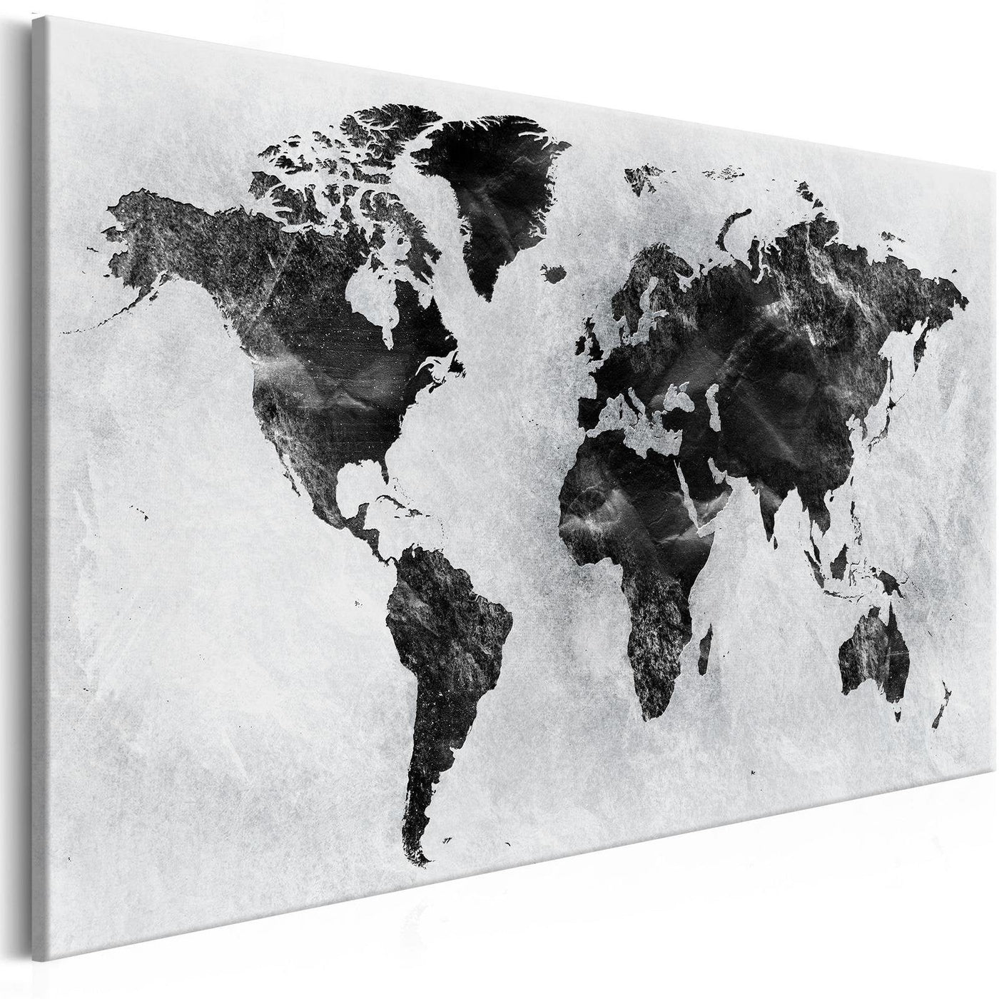 Stretched Canvas World Map Art - Colourless World Wide-Tiptophomedecor