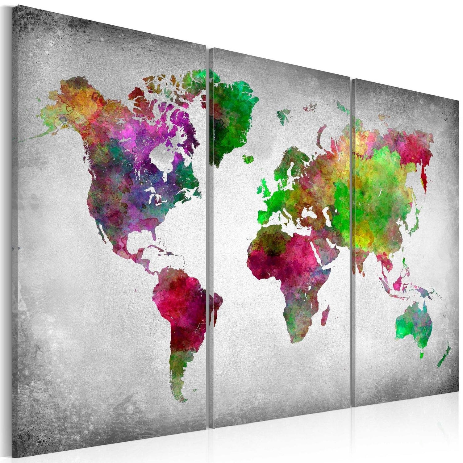 Stretched Canvas World Map Art - Diversity Of World-Tiptophomedecor