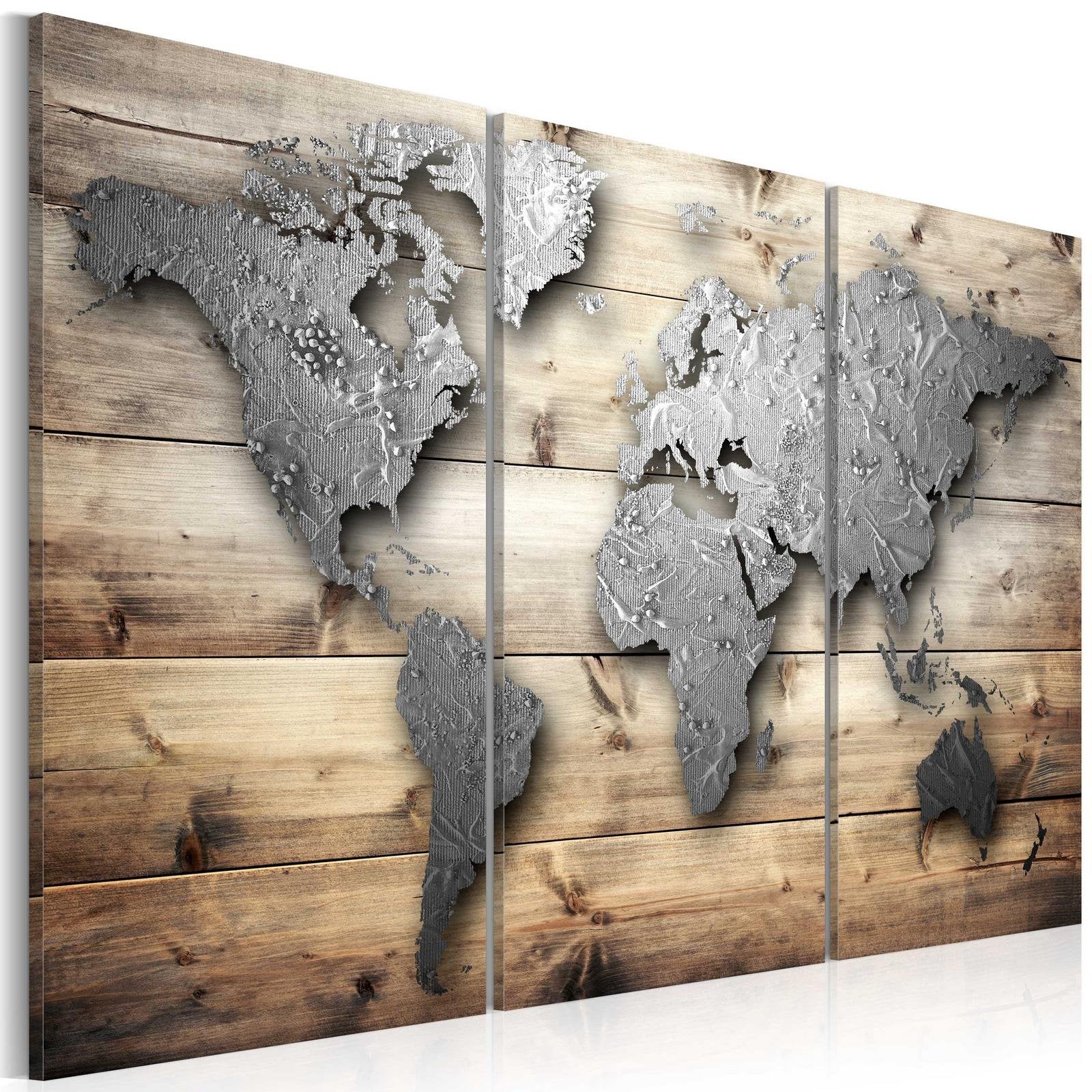 Stretched Canvas World Map Art - Doors To The World-Tiptophomedecor