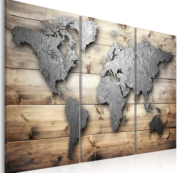 Stretched Canvas World Map Art - Doors To The World-Tiptophomedecor