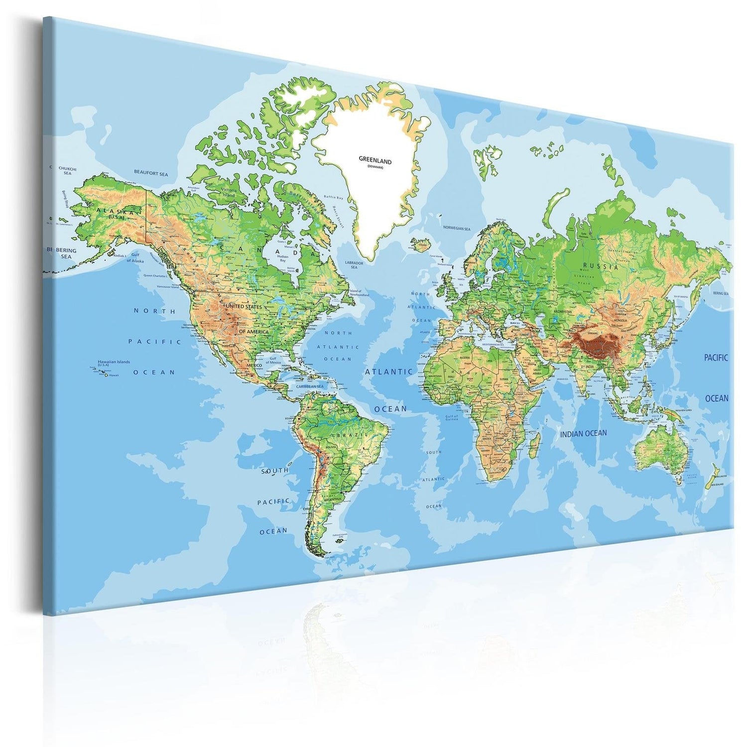 Stretched Canvas World Map Art - Explore The World!-Tiptophomedecor