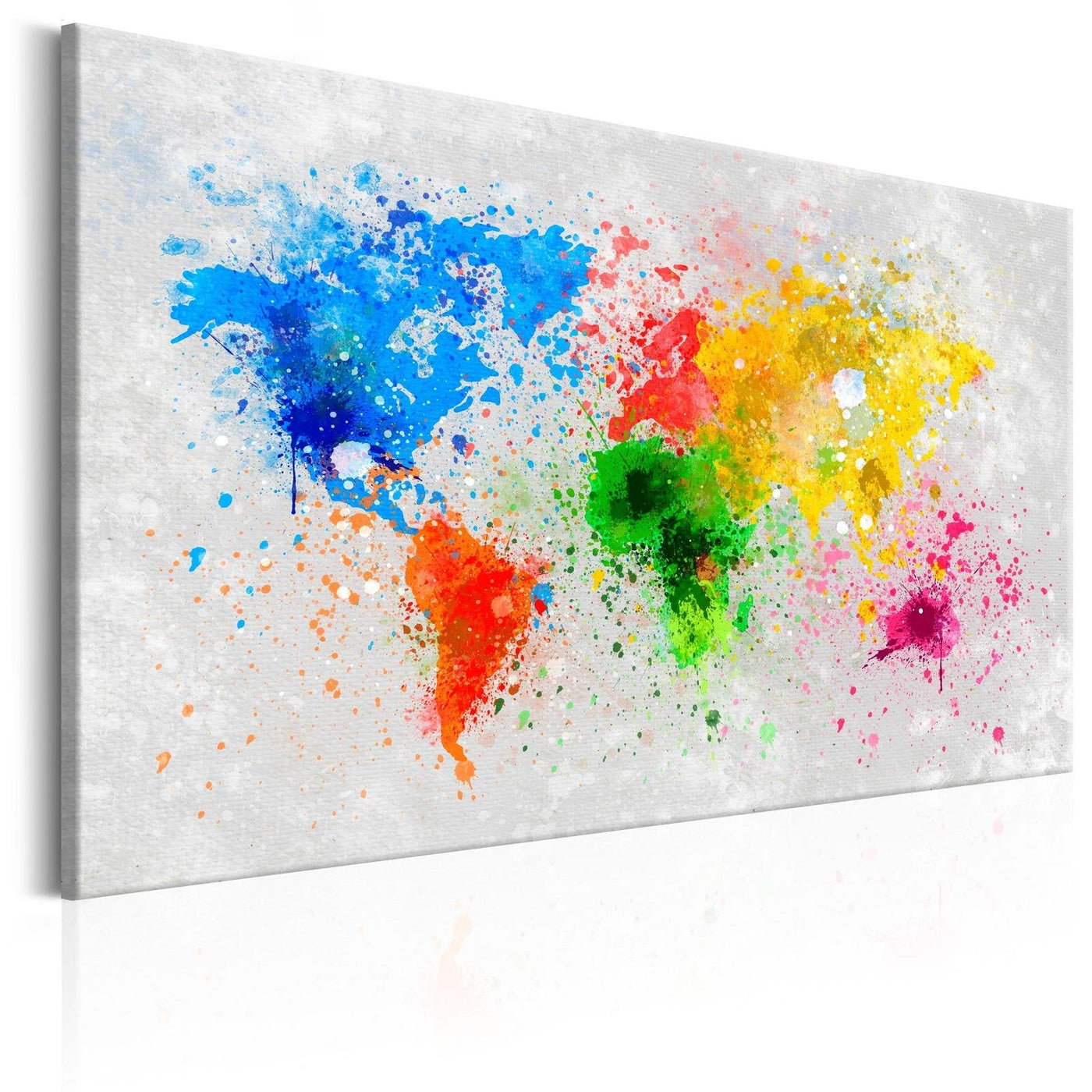 Stretched Canvas World Map Art - Expressionism Of The World-Tiptophomedecor