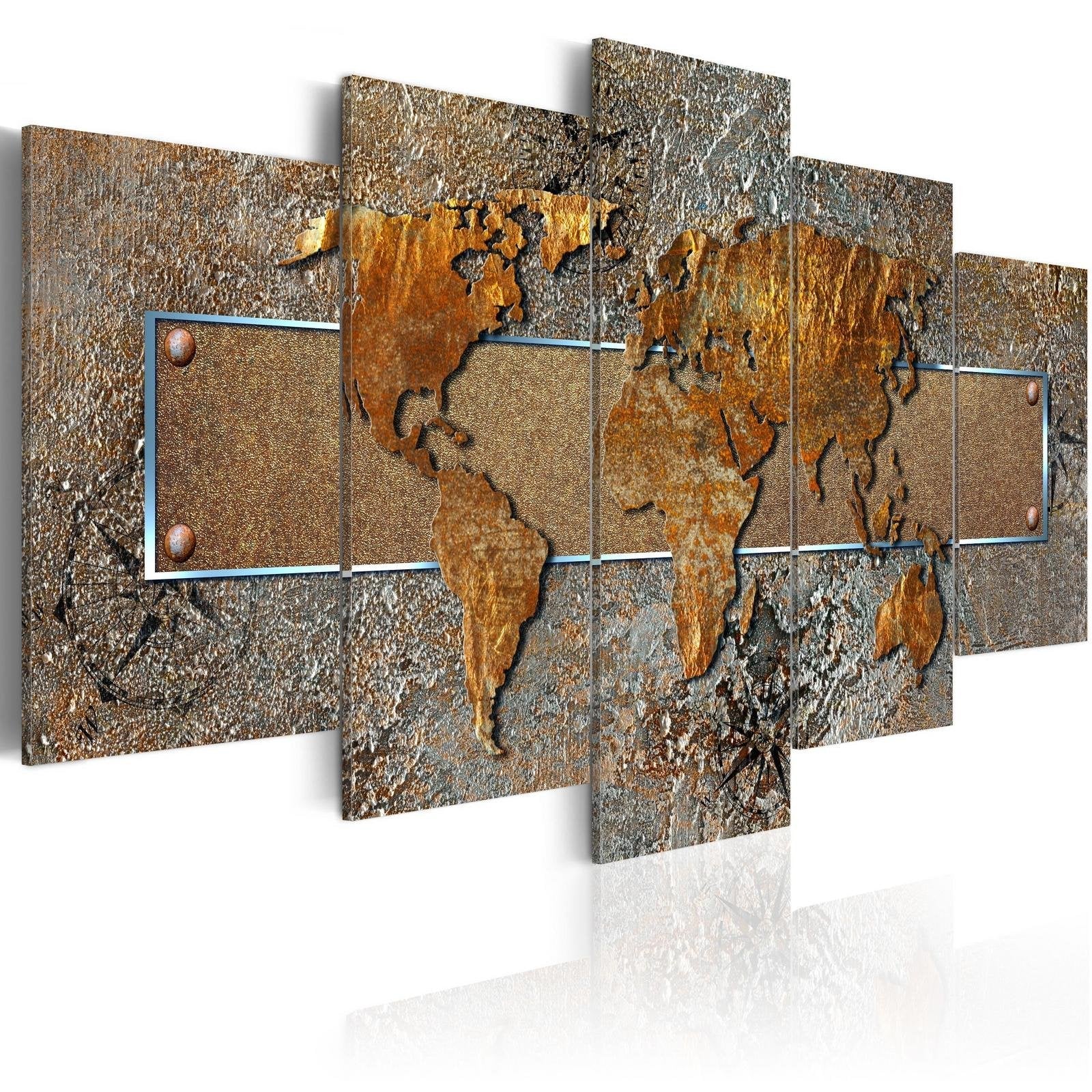 Stretched Canvas World Map Art - Extraordinary World-Tiptophomedecor