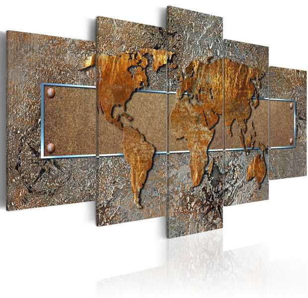 Stretched Canvas World Map Art - Extraordinary World-Tiptophomedecor