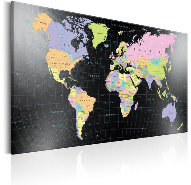 Stretched Canvas World Map Art - Kingdom Of Man-Tiptophomedecor